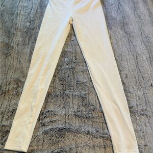 NWOT Cream ribbed Leggings